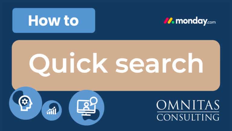 How to Quick search monday.com